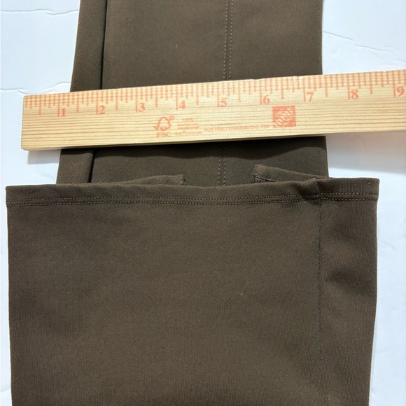 ALO Yoga Airbrush High Waist Flutter Leggings. Chocolate Brown Flare w Split. - Picture 8 of 16